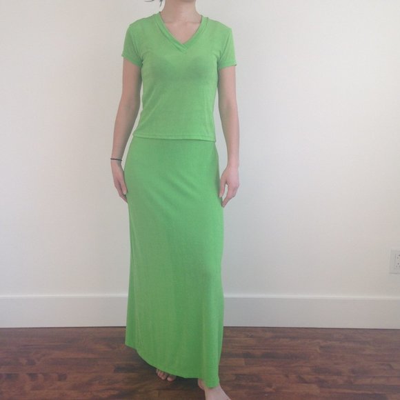 Digol Digol - Lime Green Maxi Skirt Set - Picture 5 of 13